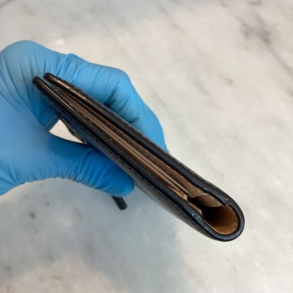 Kate Spade Cross Grain Leather Slim Sleek Snap & Zip Clutch Wallet - Picture 9 of 16